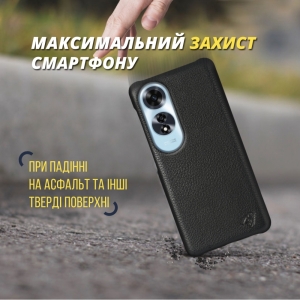 Шкіряна накладка Stenk Cover для OPPO A60 Чорний