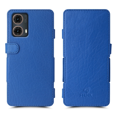 чехол-книжка на Motorola Moto G85 Ярко синий  Prime фото 1