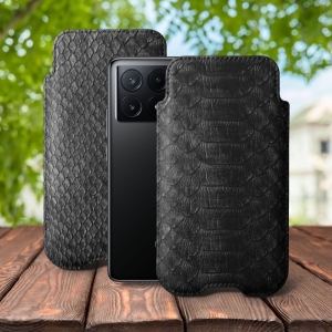 Футляр Stenk Sportage Python для Xiaomi Poco X6 Pro Чёрный