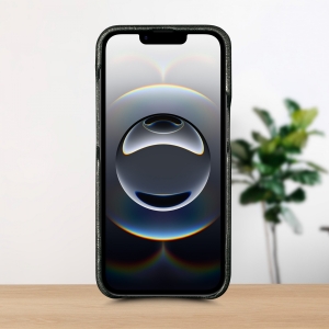 Шкіряна накладка Stenk WoodBacker для Apple iPhone 16e Чорний