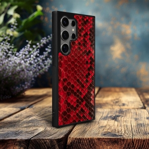 Накладка SkinBacker Mini Python Scales для Samsung Galaxy S24 Ultra Червоний