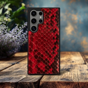 Накладка SkinBacker Mini Python Scales для Samsung Galaxy S24 Ultra Червоний