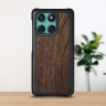 Кожаная накладка Stenk WoodBacker для Motorola Edge 60 Fusion Черный