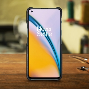 Шкіряна накладка Stenk WoodBacker для OnePlus Nord 2 5G Чорна