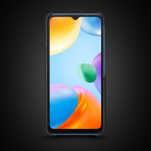 Шкіряна накладка Stenk WoodBacker для Xiaomi Redmi 10C Чорна