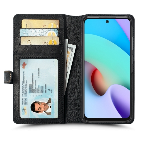 чехол-кошелек на Xiaomi Redmi 10 Черный Stenk Premium Wallet фото 2