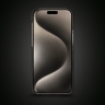 Кожаная накладка Stenk WoodBacker для Apple iPhone 15 Pro Чёрная
