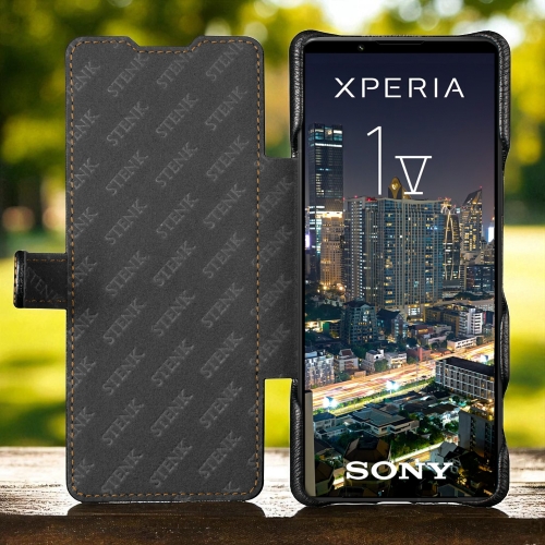 чехол-книжка на Sony Xperia 1 V Черный Stenk Premium фото 2