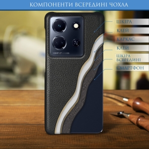 Шкіряна накладка Stenk Cover для Infinix Note 30 5G Чорний
