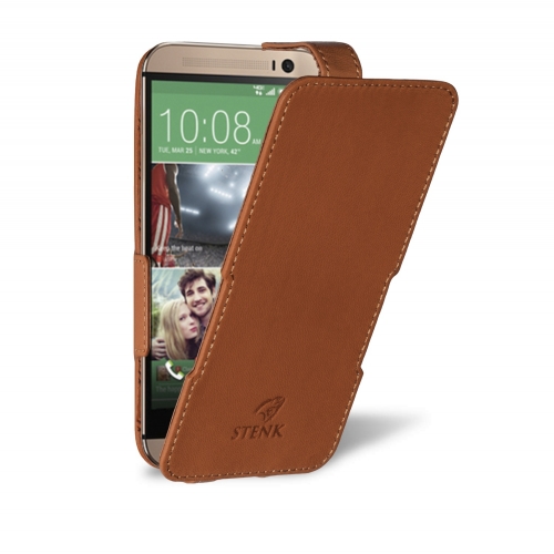 чохол-фліп на HTC One M8 Світло-коричневий Stenk Сняты с производства фото 2