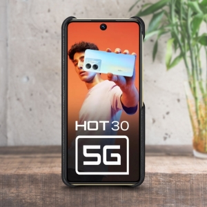 Шкіряна накладка Stenk Cover для Infinix Hot 30 5G Чорний