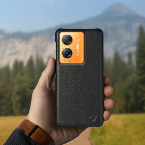 Шкіряна накладка Stenk Cover для Infinix Hot 30 5G Чорний