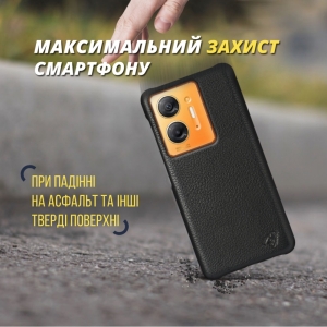 Шкіряна накладка Stenk Cover для Infinix Hot 30 5G Чорний