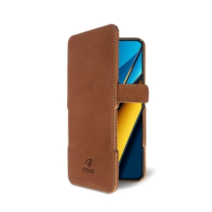 Чехол книжка Stenk Prime для Xiaomi Poco X6 Camel