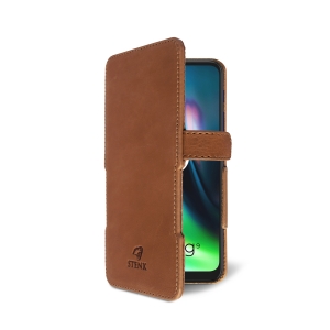 Чохол книжка Stenk Prime для Motorola Moto G9 Play Camel