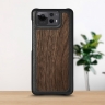 Кожаная накладка Stenk WoodBacker для ASUS Zenfone 12 Ultra Чёрный