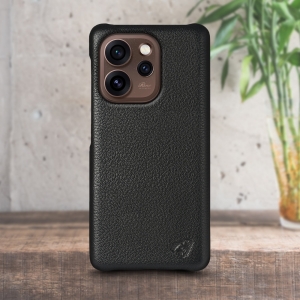 Шкіряна накладка Stenk Cover для OPPO Reno15 Pro Чорна