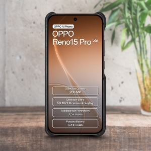 Шкіряна накладка Stenk Cover для OPPO Reno15 Pro Чорна