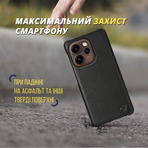 Шкіряна накладка Stenk Cover для OPPO Reno15 Pro Чорна