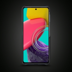 Шкіряна накладка Stenk WoodBacker для Samsung Galaxy M53 5G Чорна