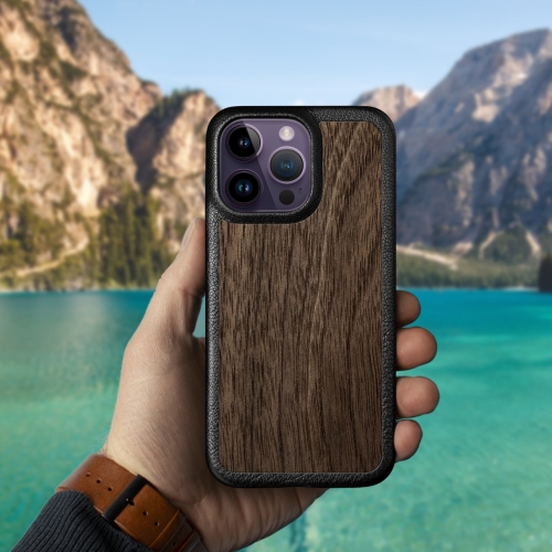 бампер на Apple iPhone 14 Pro Черный Stenk Cover WoodBacker фото 3