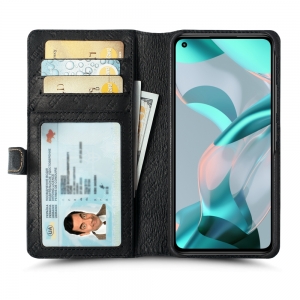 Чехол-портмоне Stenk Premium Wallet для Xiaomi 11 Lite 5G NE Чёрный