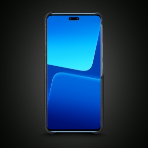Шкіряна накладка Stenk WoodBacker для Xiaomi 13 Lite Чорна
