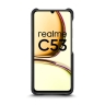 Кожаная накладка Stenk Reptile Cover для Realme C53 Чёрная