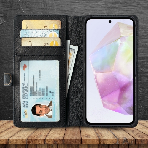 чохол-гаманець на Samsung Galaxy A35 Чорний Stenk Premium Wallet фото 2