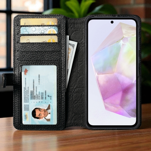 чехол-кошелек на Samsung Galaxy A35 Черный Stenk Premium Wallet фото 2