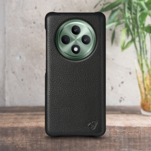 Кожаная накладка Stenk Cover для OPPO Reno12 FS Черный