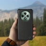 Кожаная накладка Stenk Cover для OPPO Reno12 FS Черный