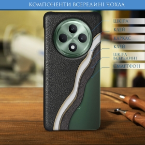 Шкіряна накладка Stenk Cover для OPPO Reno12 FS Чорний