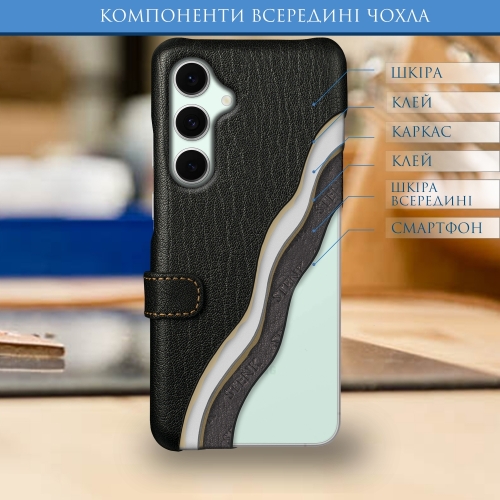 чохол-книжка на Samsung Galaxy S24 FE Чорний Stenk Premium фото 5