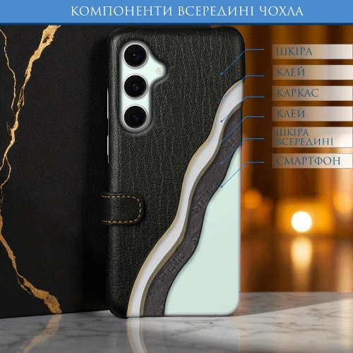 чохол-книжка на Samsung Galaxy S24 FE Чорний Stenk Premium фото 5