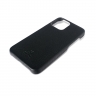 Кожаная накладка Stenk Cover для Apple iPhone 12 mini Чёрная