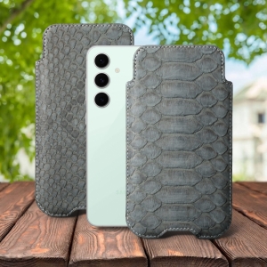Футляр Stenk Sportage Python для Samsung Galaxy S24 FE Сірий