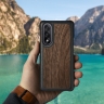 Шкіряна накладка Stenk WoodBacker для OnePlus Nord 5 Чорний