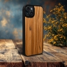 Накладка SkinBacker Wood для Apple iPhone 15 Римская оливка