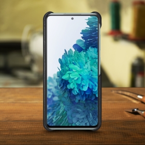 Шкіряна накладка Stenk WoodBacker для Samsung Galaxy S20 FE Чорна