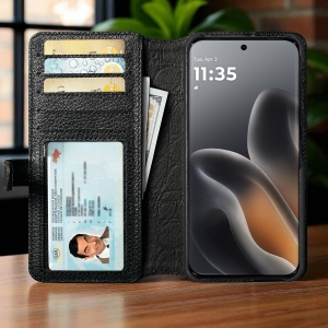 Чохол-портмоне Stenk Premium Wallet для Motorola Edge 70 Fusion Чорний