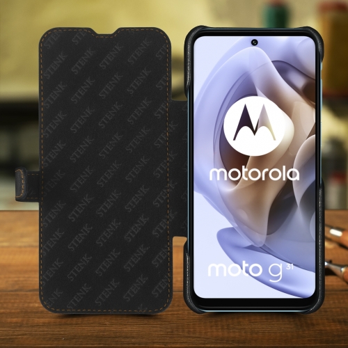 чехол-книжка на Motorola Moto G31 Черный Stenk Premium фото 2