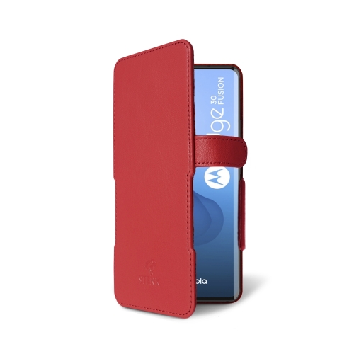 чехол-книжка на Motorola Edge 30 Fusion Красный  Prime фото 2