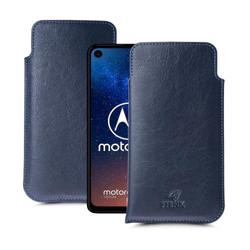 чехлы-футляры на Motorola One Vision Синий Stenk Elegance фото 1