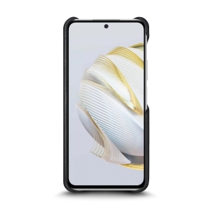 Кожаная накладка Stenk Reptile Cover для HuaWei Nova 10 SE Чёрная