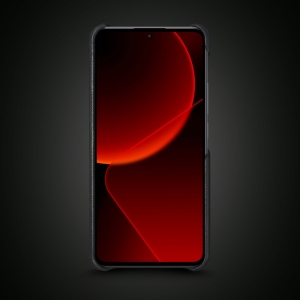 Шкіряна накладка Stenk WoodBacker для Xiaomi 13T / 13T Pro Чорна