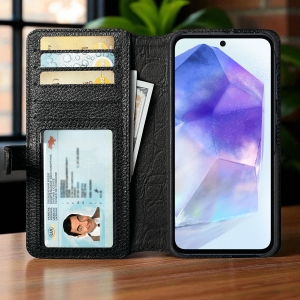 Чохол книжка Stenk Premium Wallet для Samsung Galaxy A55 Чорний