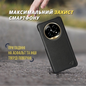 Шкіряна накладка Stenk Cover для Realme 13 Pro Plus Чорний