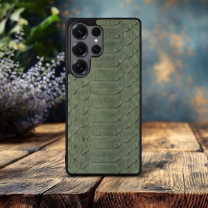 Накладка SkinBacker Python Scales Samsung Galaxy S25 Ultra Оливковий