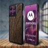 Шкіряна накладка Stenk WoodBacker для Motorola Edge 60 Pro Чорний